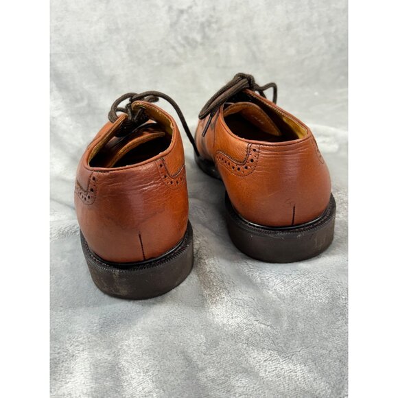 Florsheim Comfort mens shoes 7.5 Oxford Tech Ortholite Brown Leather Cap Toe - Picture 12 of 14